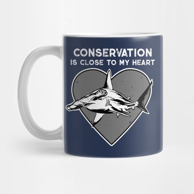 Hammerhead Conservation Heart by Peppermint Narwhal